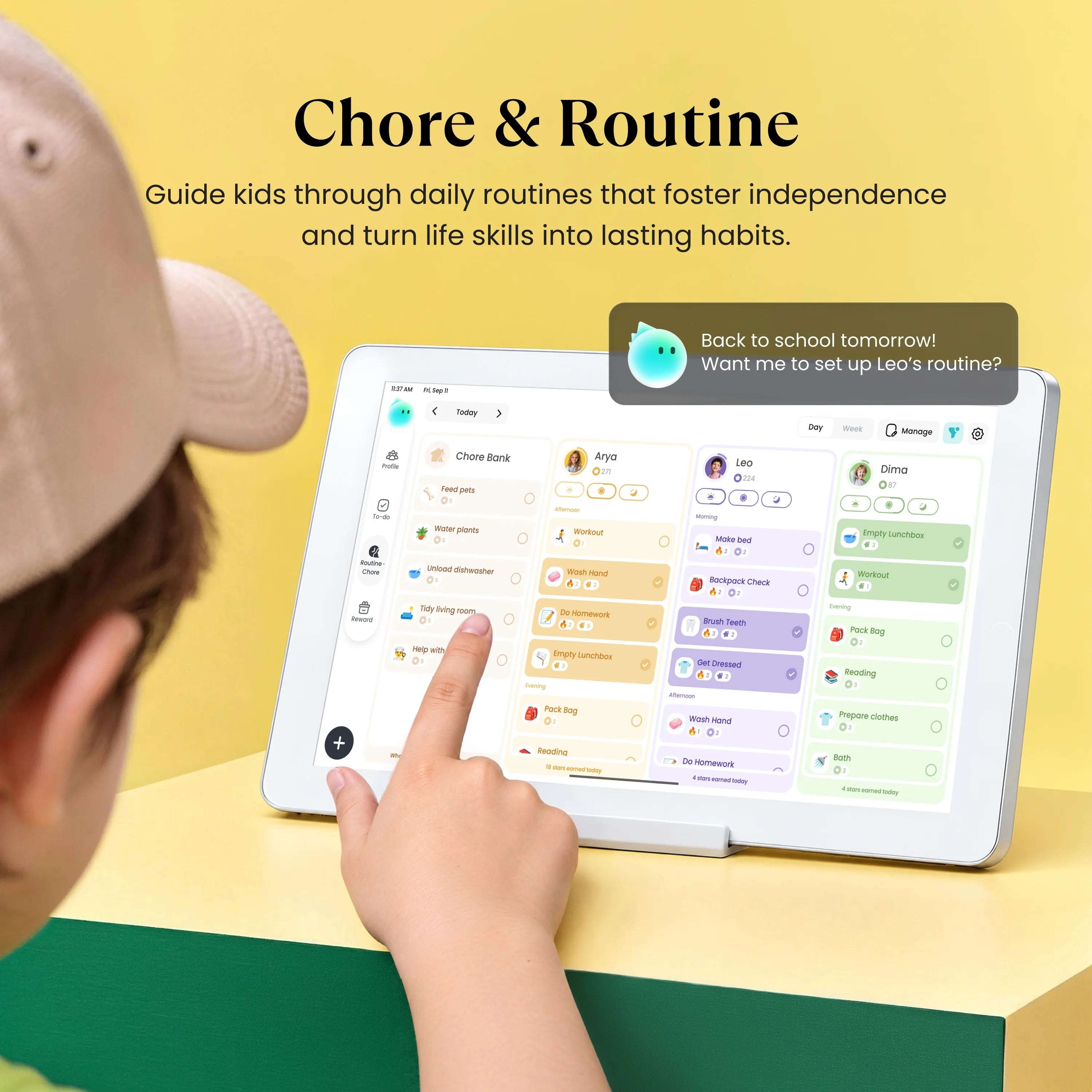 Cozyla Interactive Chore Chart with rewards