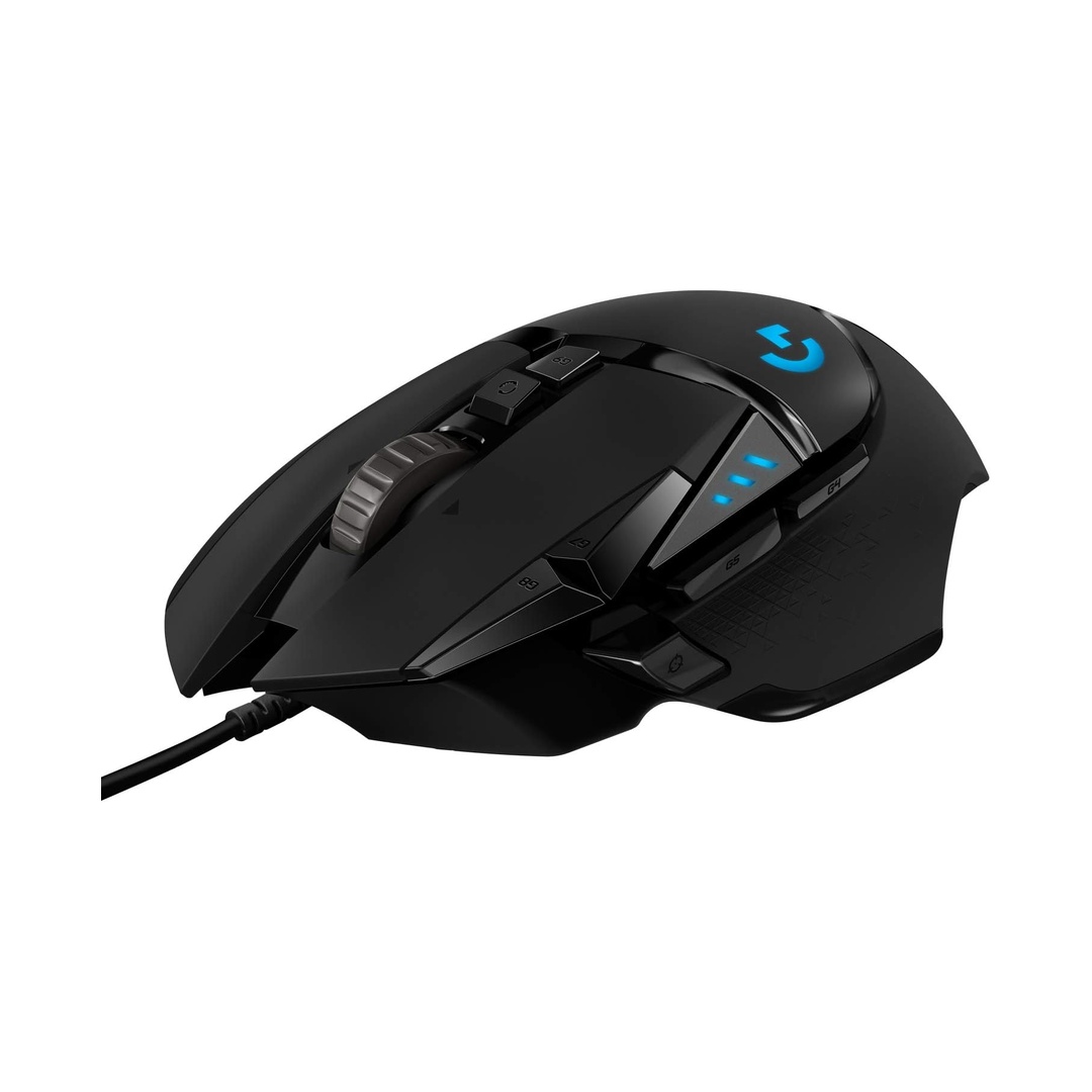 Logitech G502 Hero Wired Gaming Mouse - Black | High performance, 25,600 DPI, RGB, adjustable weights, 11 prog