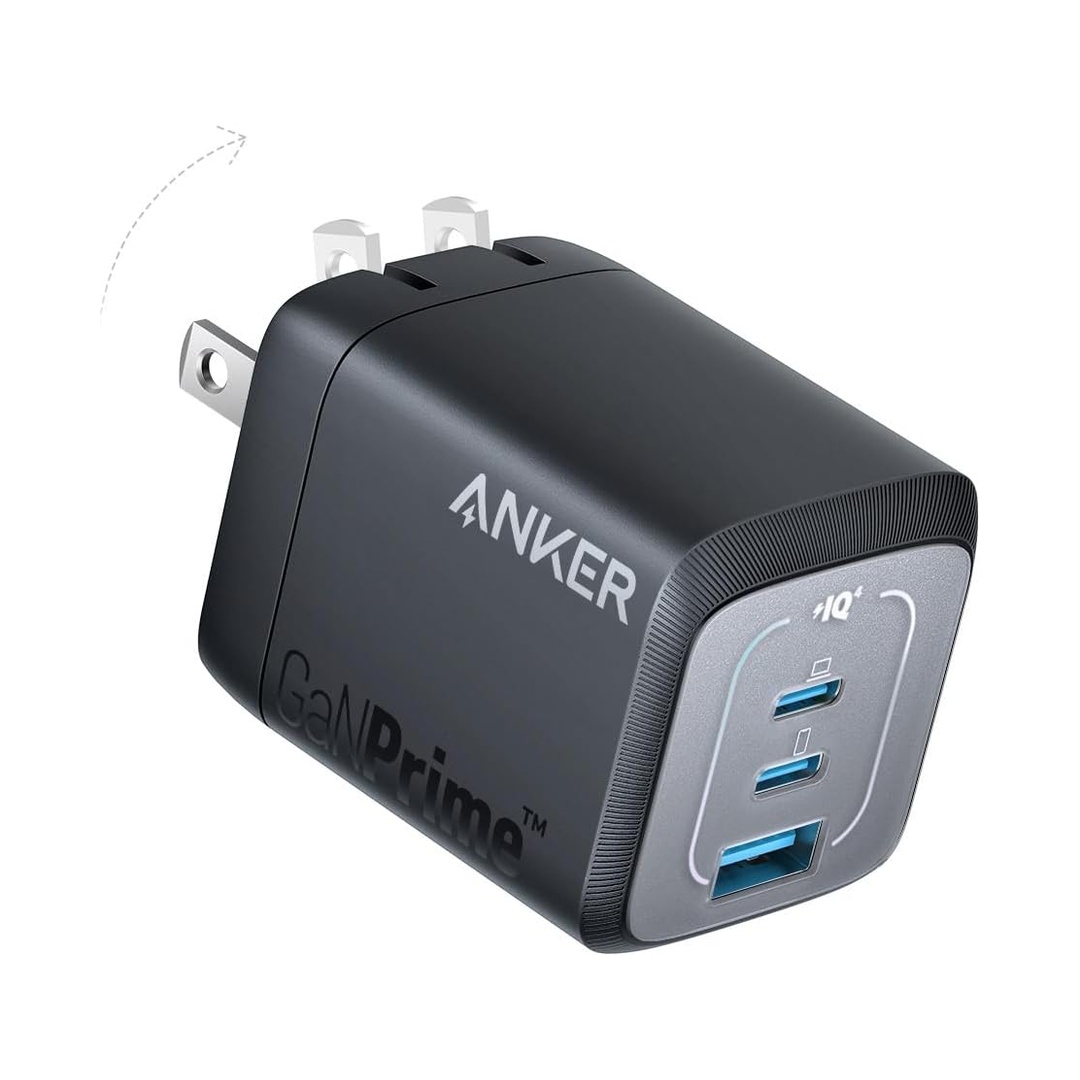 USB Charger Block, 67W GaN Wall Charger, 3-Port Compact Fast Charging