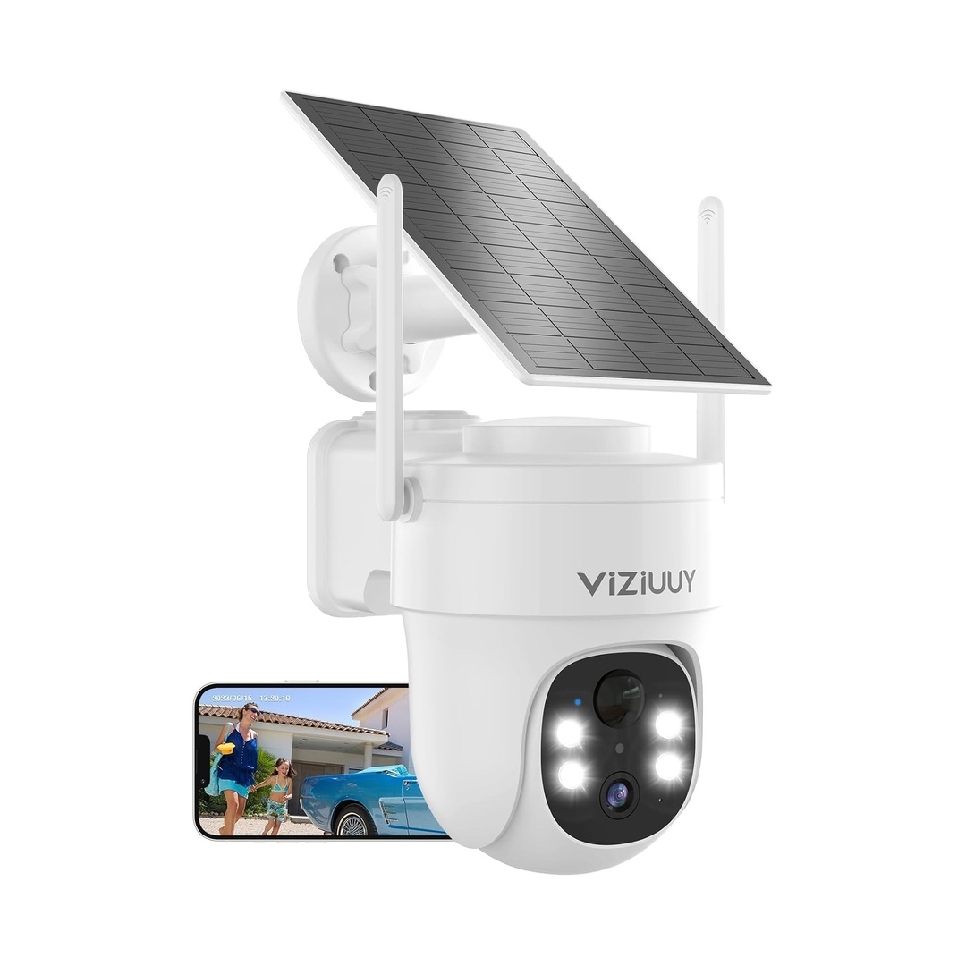 3MP Solar Security Cameras Wireless Outdoor, WiFi 6,360°PTZ Camera