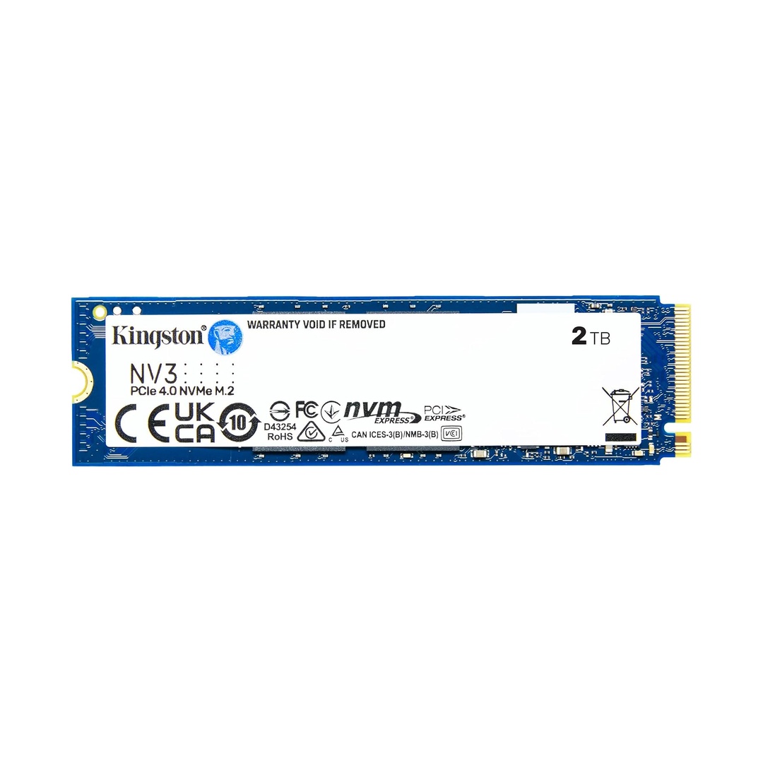Kingston NV3 2TB M.2 2280 NVMe SSD | PCIe 4.0 Gen 4x4 | Up to 6000 MB/s | SNV3S/2000G