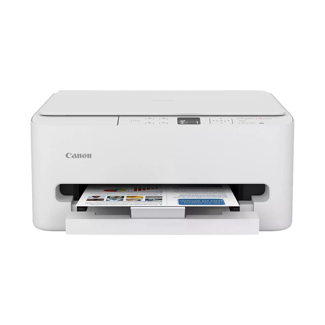 Canon PIXMA TS6520 Wireless Color Inkjet Printer, Duplex Printing, Copier/Scanner, 1.42" OLED Display, Compact, White