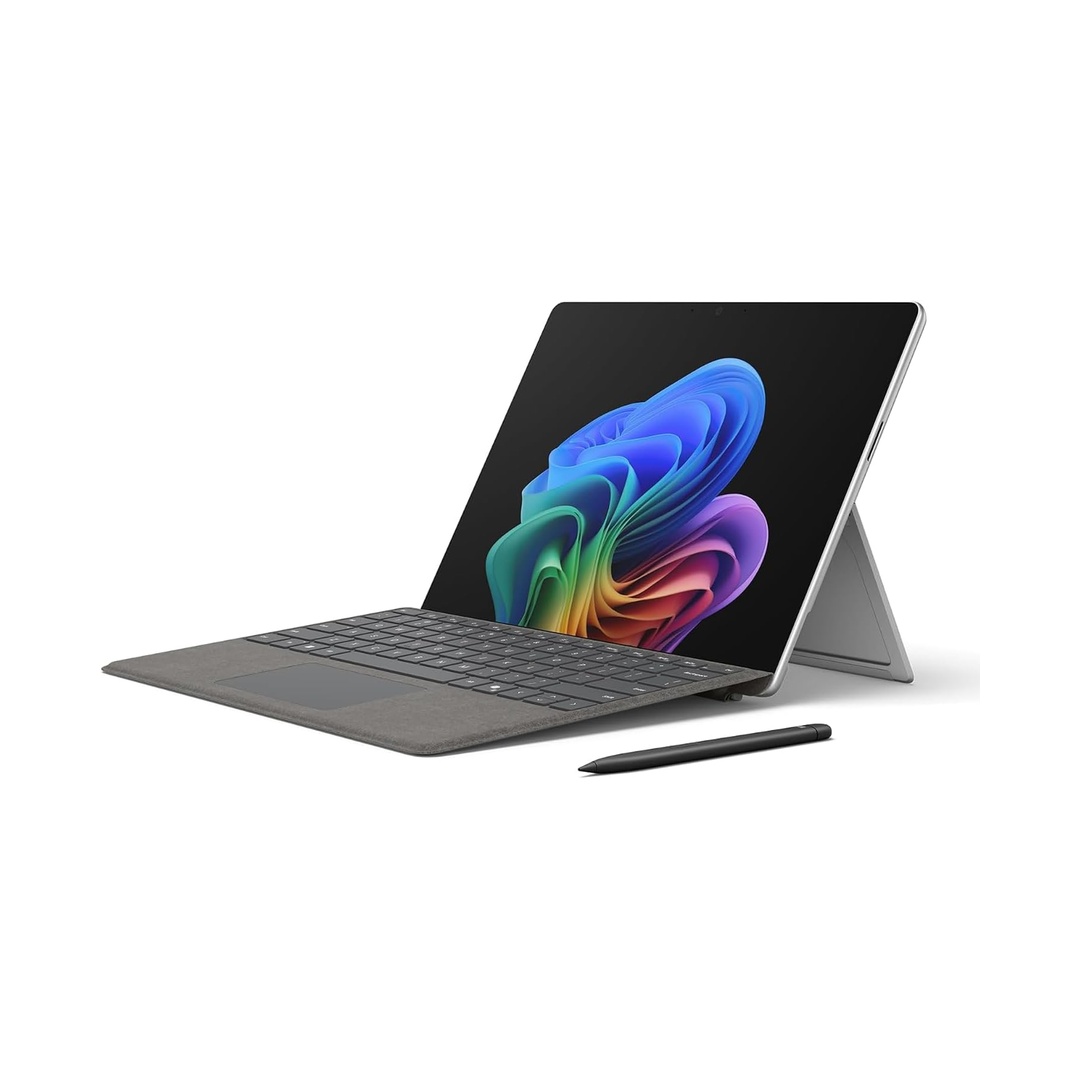 Microsoft Surface Pro (2026), 13-inch Premium Performance 2-in-1 Laptop, Snapdragon X2 Plus Processor, OLED Touchscreen Display, 16GB RAM, 256GB SSD Storage, Win 11, Platinum, Keyboard & Pen Bundle