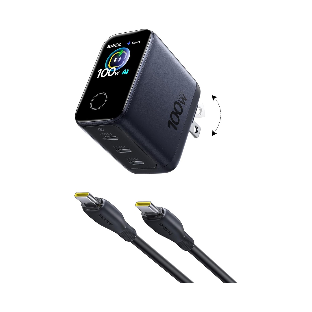 Baseus PicoGo Pro AH22 100W USB C Charger Fast Charging with Smart Display