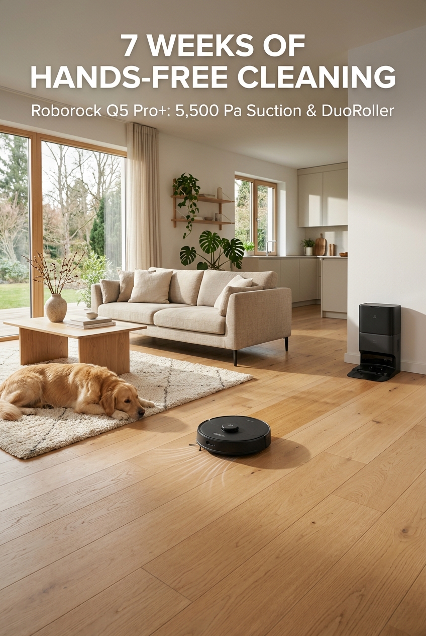 Roborock Q5 Pro+ Robot Vacuum with RockDock Self-Empty Base